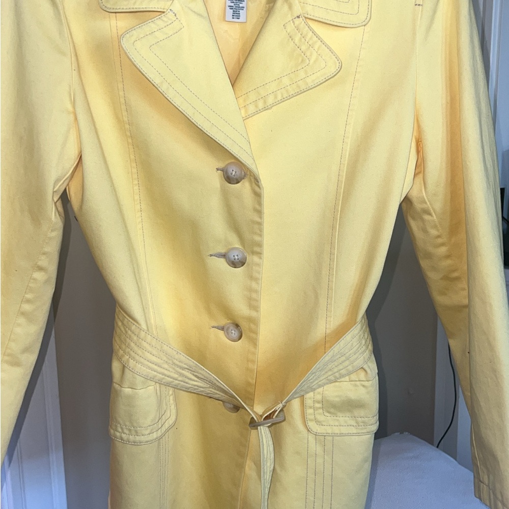 Old Navy Women's Sunny Yellow Trench Coat